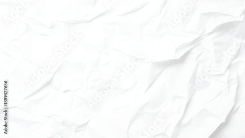 Blank white crumpled and creased paper poster texture background
