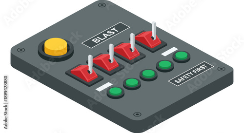 Control Panel with Buttons and Switches.