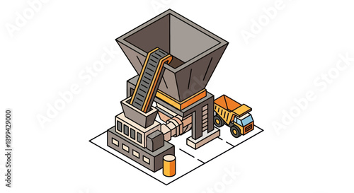 Industrial Facility with Conveyor Belt System.