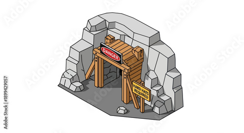 3D Render of Ancient Stone Entrance.