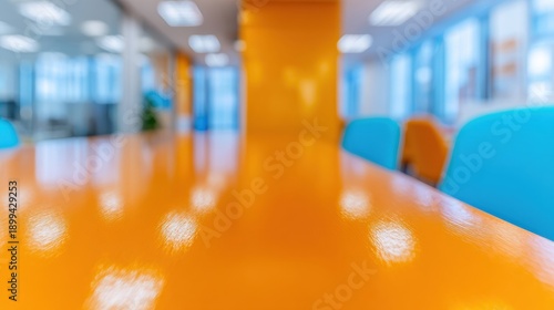 Wallpaper Mural Modern office interior with blurred desk and furniture, professional workplace setting for corporate banners with copy space and bright natural lighting background Torontodigital.ca