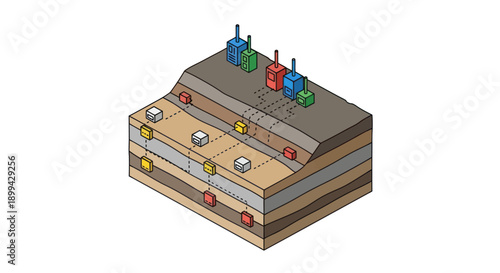 Multilayered Circuit Board with Electronic Components.