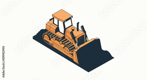 Bulldozer Heavy Machinery Construction Equipment Vehicle.