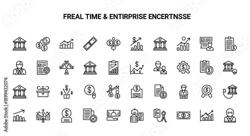 Business Finance Icons: Banking, Growth, Money, Strategy, Analytics & Professional Icons