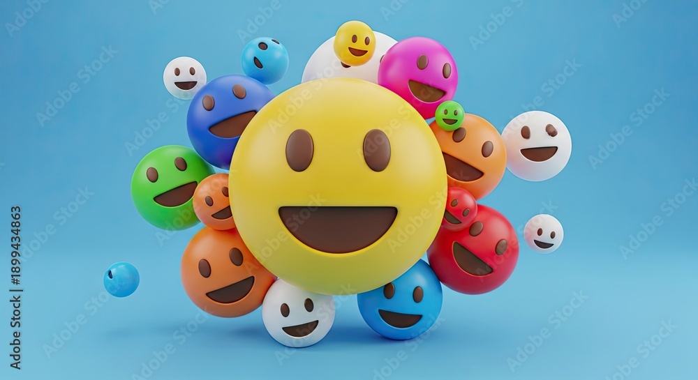 Naklejka premium April fools' day smiley faces prankster emotions fun