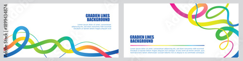 Clean Gradient Line Abstract Background for Corporate Banners