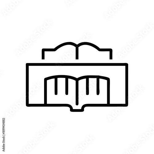 Vector illustration of a 3d old book with reflection on an abstract background featuring a web icon and business document symbol for print technology