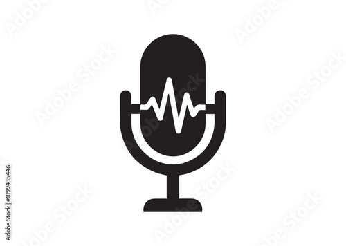 Podcast Icon, Editable Solid Vector Illustration