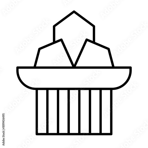 Spa Stones Bowl Vector Illustration Flat Design