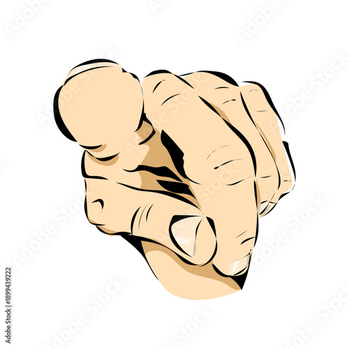 Zeigende Hand