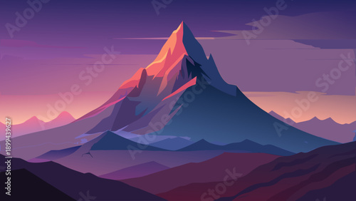 A vibrant blue ocean wave crashes with white foam, rendered in a mosaic-like, stained-glass illustration style against an orange sky filled with geometric stars and circles.