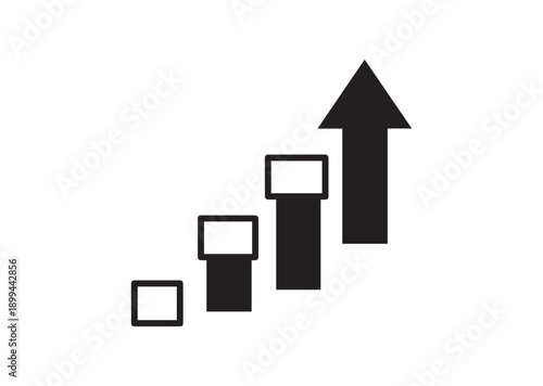 Next level Icon, Editable Solid Vector Illustration