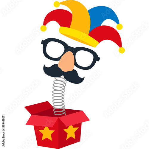 Flat April Fools' Day Illustration