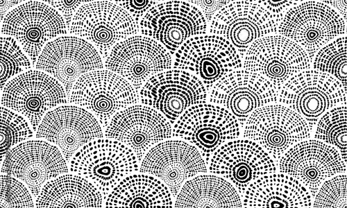 seamless pattern of african textile art, circle abstract image and background, fashion artwork for print, vector file . Tribal ornament on