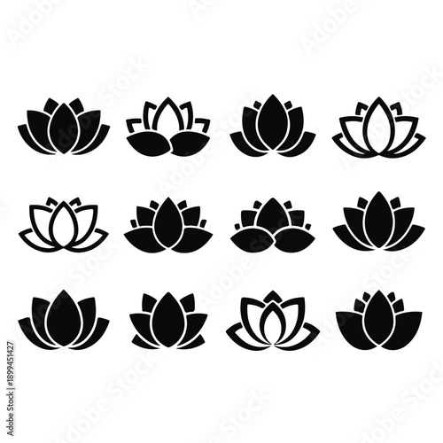 Lotus Flower Silhouette Collection