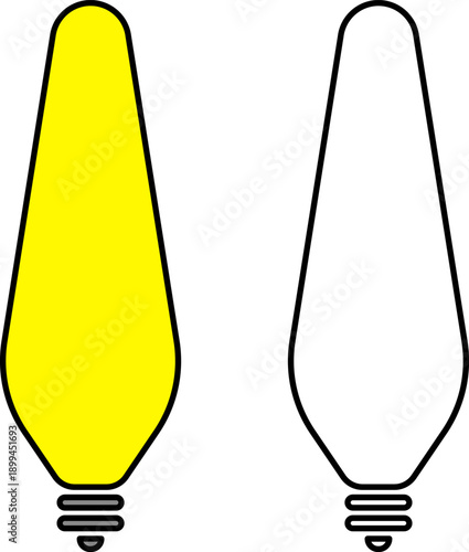 Types of light bulbs, idea sign icon set. Bulb icon collection