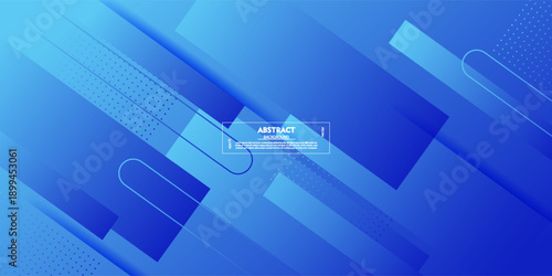 Abstract overlapping square pattern background. Simple and trendy bright blue fractal shape design. Vector eps10