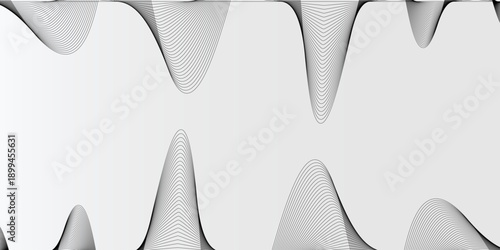 Abstract vector background with black wavy lines. vector illustration