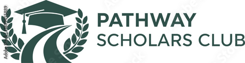 Minimalist Aspirational logo design for academic scholarly pathway and future goals vector illustration