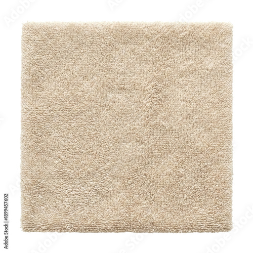 Obraz na płótnie Square beige shaggy rug texture swatch