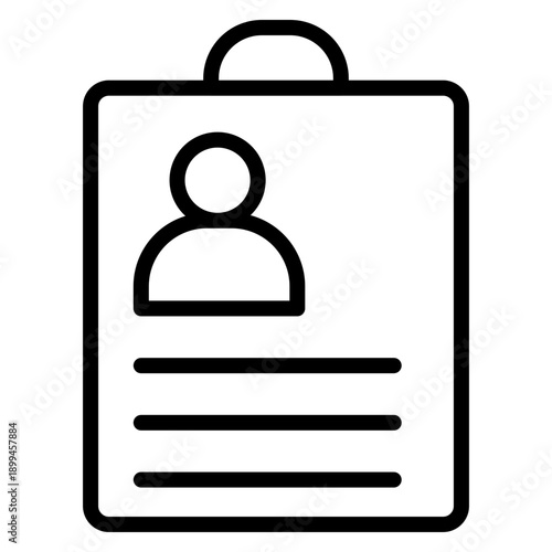 Job Board Vector Line Icon Design