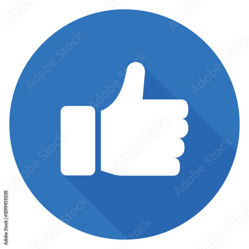 承認や高評価を意味するサムズアップといいねの手のシンプルなベクターイラスト