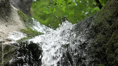 Waterfall, River in Mountains, Rustic, Rural Landscape, Alpine View