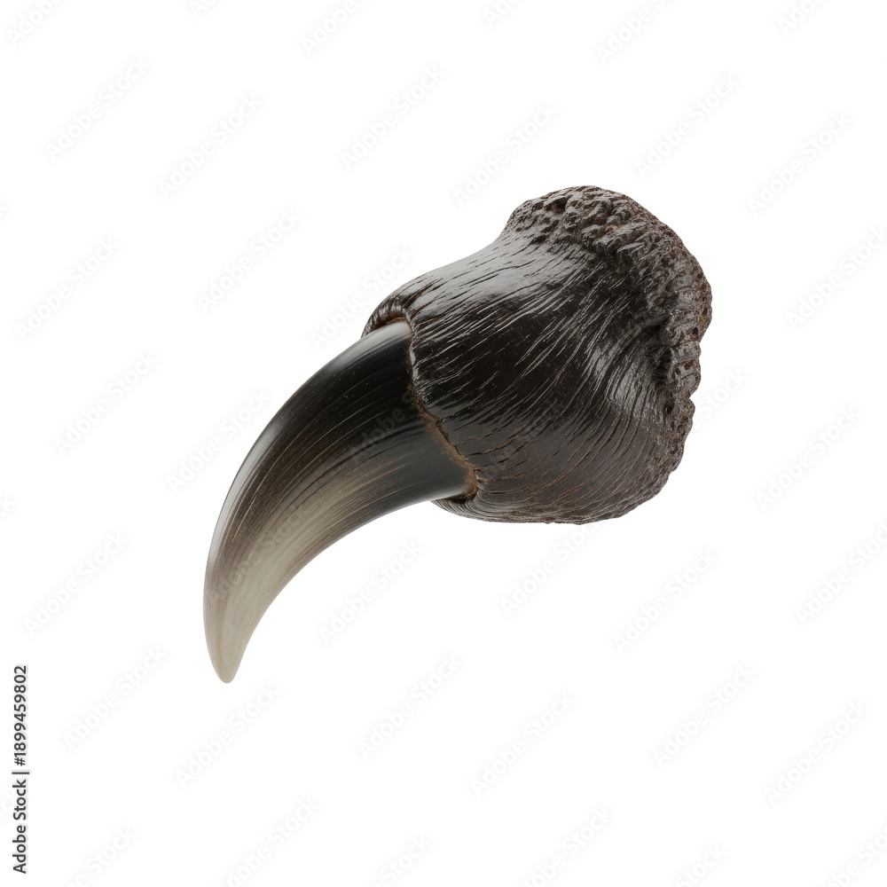 Obraz premium Close Up Of A Single Sharp Predator Claw With Textured Surface Against A Transparent Background