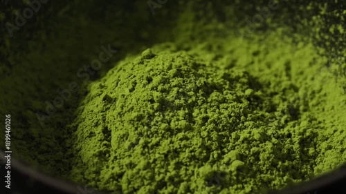 Wallpaper Mural Slow Motion Shot of Falling Matcha Powder into a Heap Torontodigital.ca
