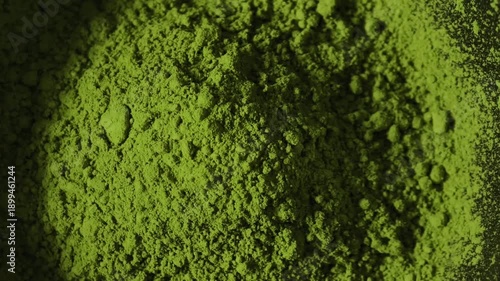 Wallpaper Mural Matcha green tea powder falling down close up Torontodigital.ca