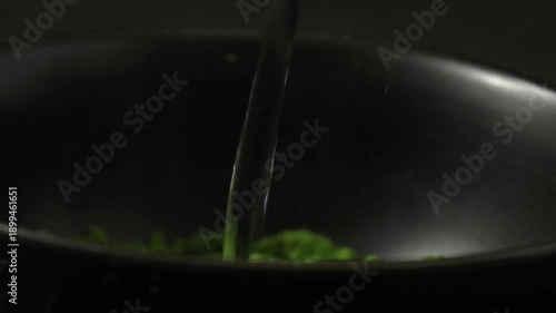 Wallpaper Mural Slow Motion Shot of Falling Matcha Powder into a Heap Torontodigital.ca