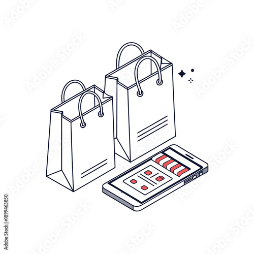 Shopping Bags and Mobile Phone