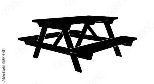 Picnic Table Silhouette for Outdoor Gatherings