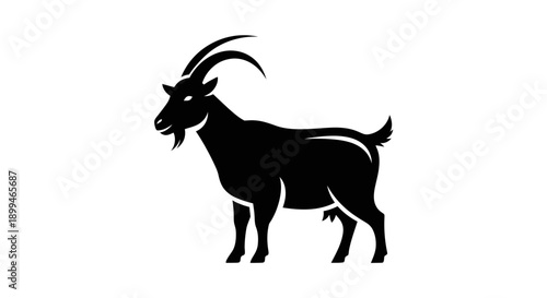 Black Silhouette of a Goat.