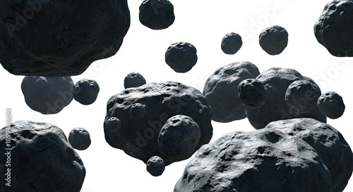 Asteroid Field in Space