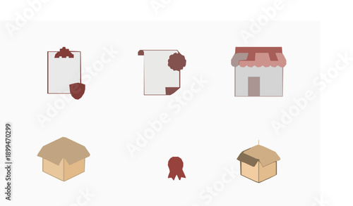 Online Store and Payment Flat Vector Icon Pack