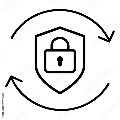 Firewall vector icon. Cybersecurity Illustration sign. Computer antivirus symbol. Data protection logo.