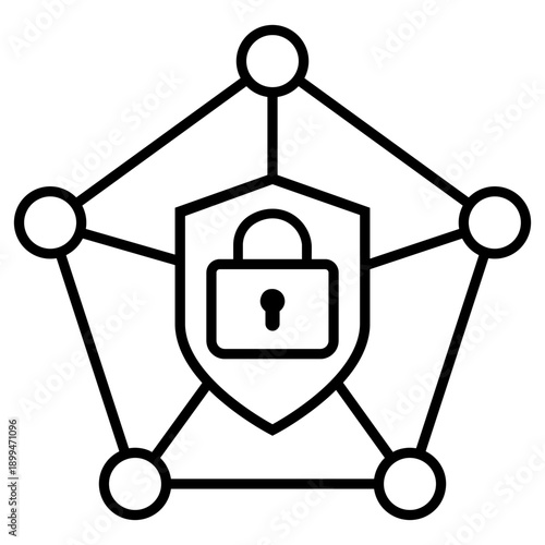 Firewall vector icon. Cybersecurity Illustration sign. Computer antivirus symbol. Data protection logo.