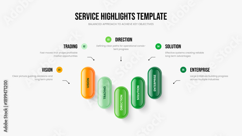 Creative Plan Five Step Diagram Frame Layout. Business Planning Slideshow Design Vector Illustration. Sales Campaign 5 Option Infographic Presentation Template.
