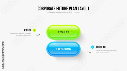 Professional Proposal Frame Layout Vector Illustration. Financial Overview 2 Option Diagram Slideshow Design. Marketing Growth Two Step Infographic Slide Template.