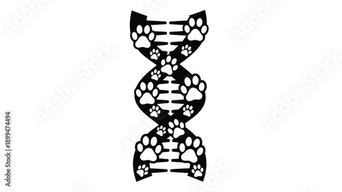 dna structure design incorporating cat paws a unique and artistic visual silhouette