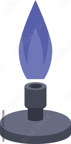 Blue Burner Flame Illustration