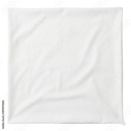 Bild auf Leinwand Clean white folded textile napkin or handkerchief