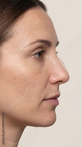 Rhinoplasty Before and After Concept, Natural Nose Line Transformation