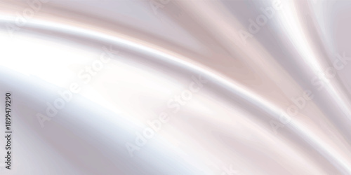 An abstract silver silk background featuring a smooth 3d liquid motion with flowing satin waves and soft grey curves in a light blue textured fabric design