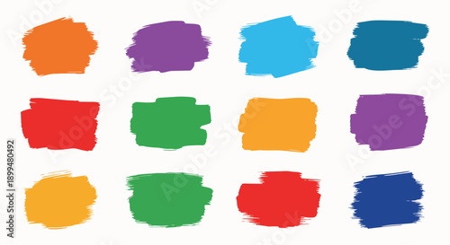 Colorful paint brush strokes artistic background design vibrant texture art modern graphic creative bold abstract swatch