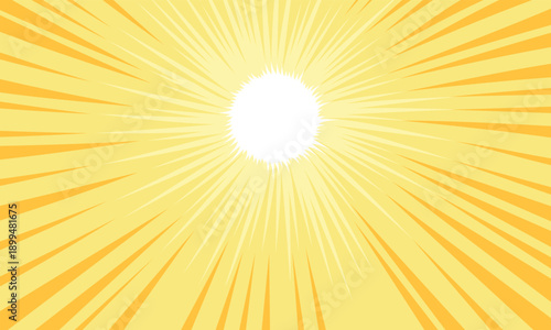 solar power sun light shine bright yellow orang white starburst impact panel vector background design element