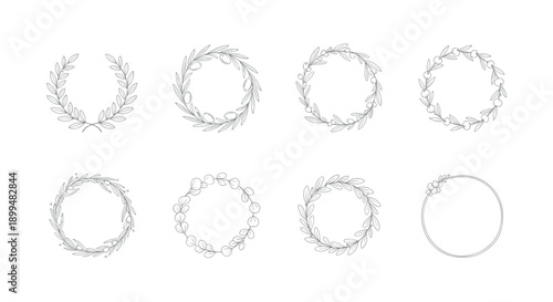 Elegant wreath designs for decorative and seasonal projects