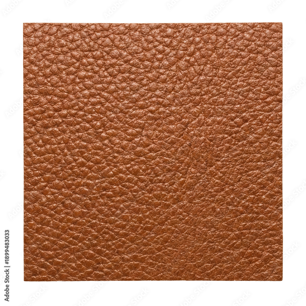 Fototapeta premium Brown pebble grain leather texture swatch