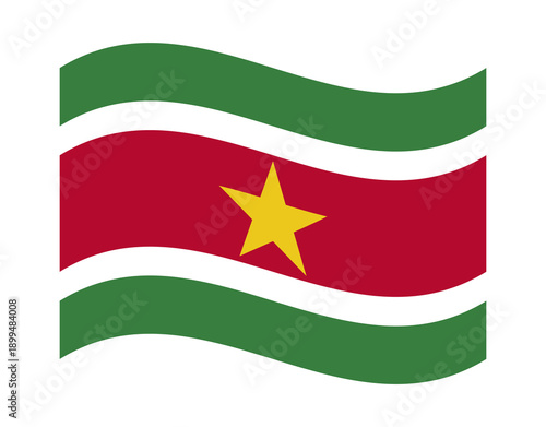 waving flag of suriname illustration on transparent background surinamese national symbol banner